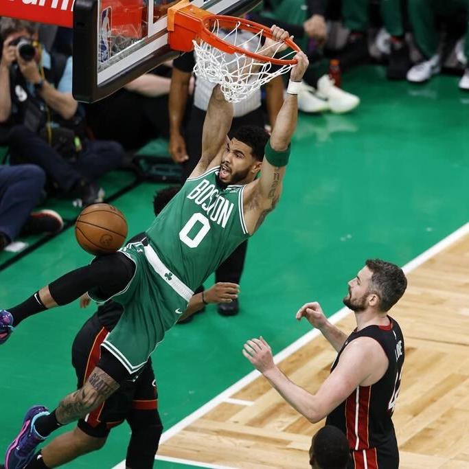 Celtics thrive on 3s, beat Heat 110-97 in Game 5 to extend East finals